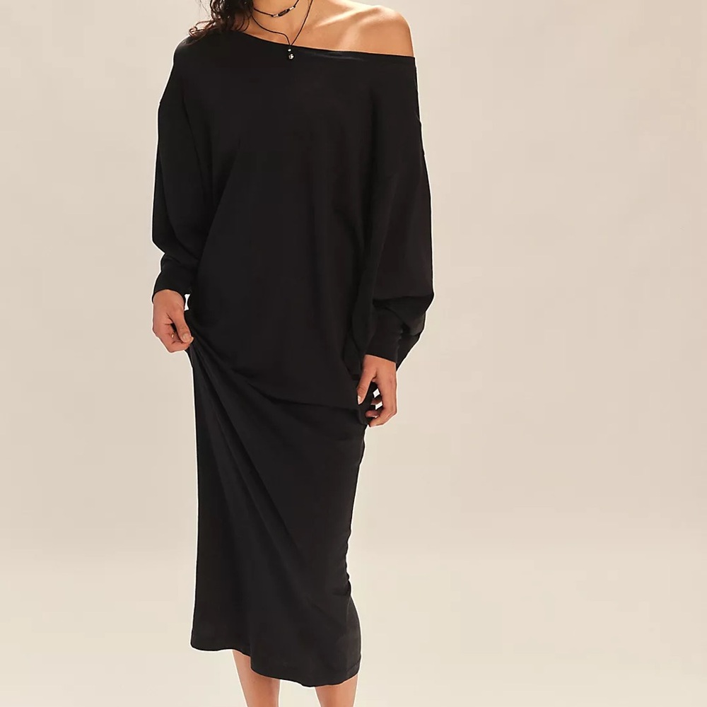 FP Beach by Free People Black Long Sleeve Dress